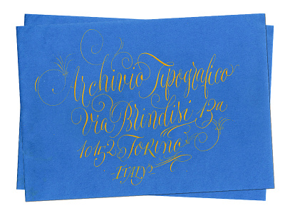 Envelopes blue calligraphy envelopes flourishments nautica script swash swashes type writing