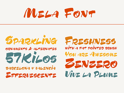 Mela brushy font script type