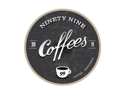 99coffees Logo calligraphy coffee font handwritten lettering script tattoo