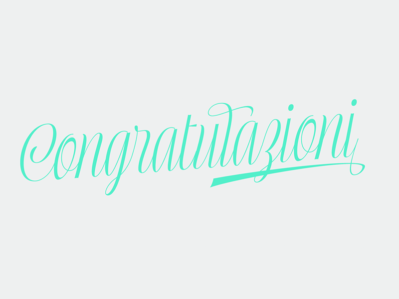 Congratulazioni font ligature mentha mint script type