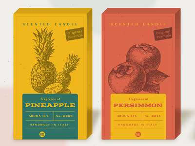 Apéro candle packaging pineapple slab