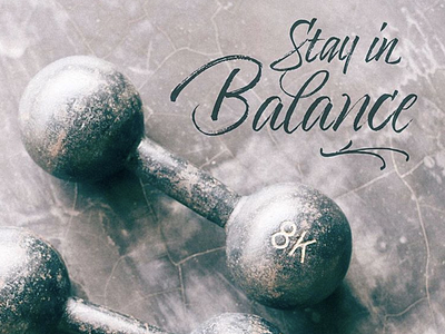 Stay in Balance brush font script sport type writing