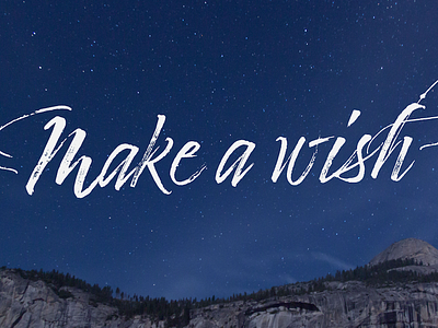 Make a Wish font type script timberline typography writing