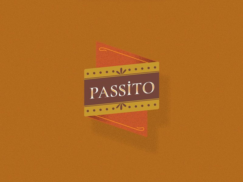 Passito brand label logo passito serif type typography