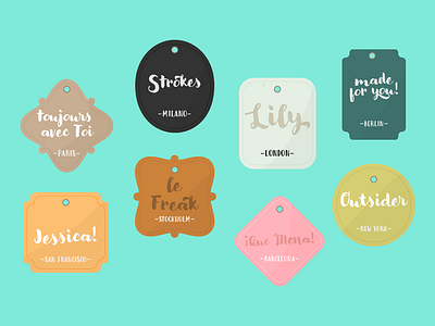 Labels - Modern Love calligraphy etiquette font labels type