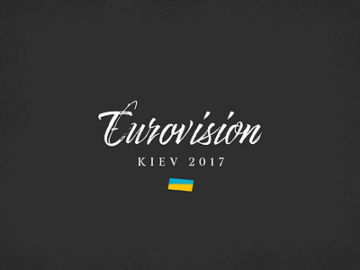 Eurovision - Kiev 2017 brush eurovision font kiev roman script serif type typography