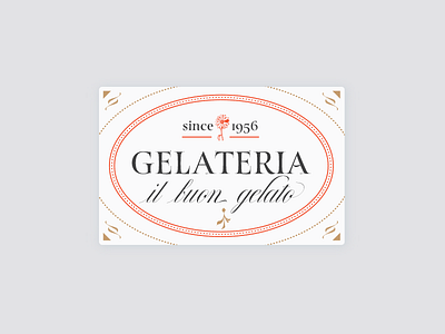 Gelateria font gelato label typography