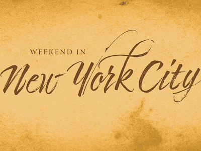 New York City brush calligraphy grunge newyork script type typography writing