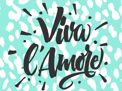 Viva l'amore brush calligraphy pride type writing