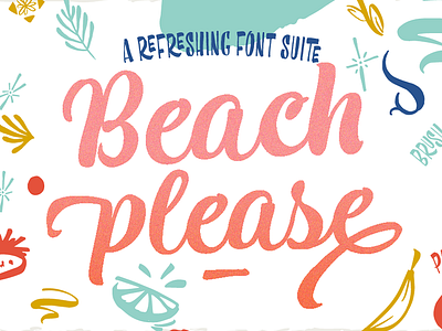 Beach Please beach brush font script type