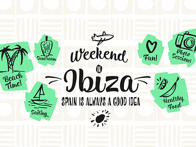 Ibiza! brush holiday script spain summer