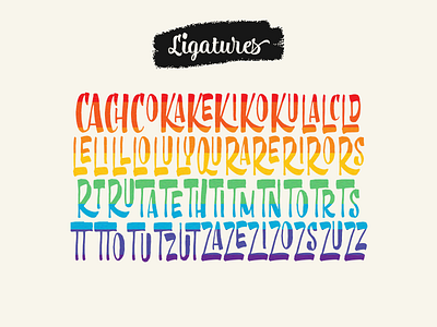 Ligatures brush ligatures opentype script type