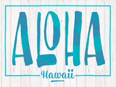 Aloha aloha beach brush script type