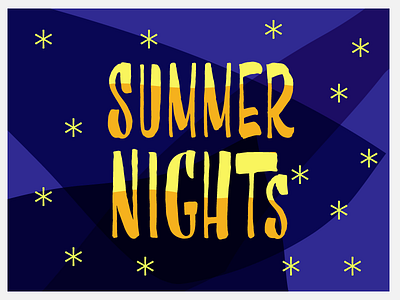 Summer Nights bold brush caps script