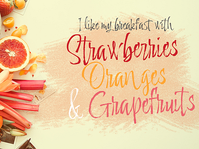 Adore You Fonts - Breakfast breakfast brush calligraphy fruits type writing