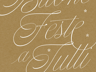 Buone Feste a Tutti calligraphy english feste font script type xmas