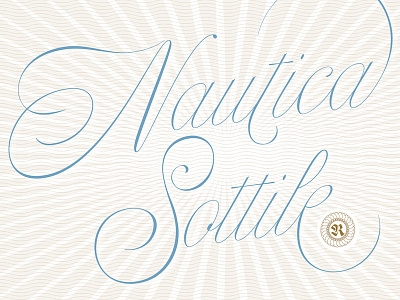 Nautica Sottile calligraphy english script type typography