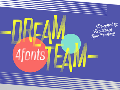 DreamTeam Font dreamteam font multiline sport type