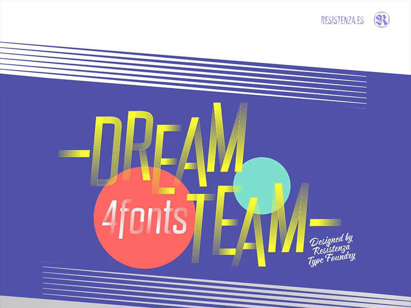 DreamTeam @Behance dreamteam font project type