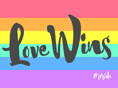 Love Wins brush font love lovewins pride type