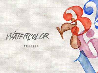 Watercolor Numbers colors numbers paint watercolor