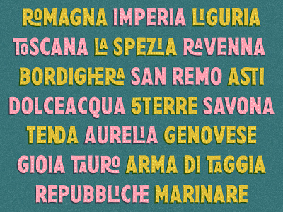 Pesto fresco - Places font italy ligaturecollective ligatures opentype places type typography