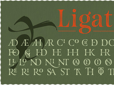 Ligature Turquoise Inline brush design font ligature ligaturecollective ligatures type typography