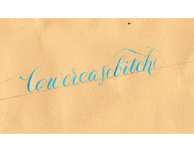 lowecasebitch bitch calligraphy cocteau font handwritten lettering puttana script