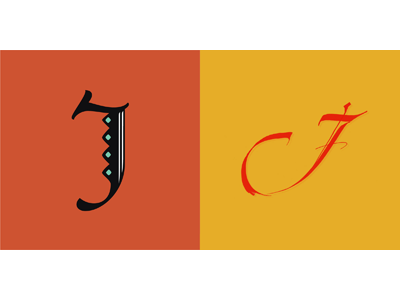 Jota calligraphy j lettering