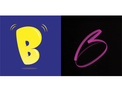 B b calligraphy happy lettering