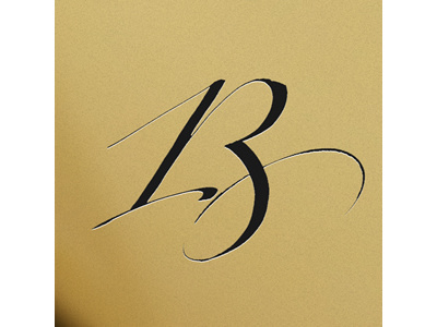 13 13 calligraphy gold lettering