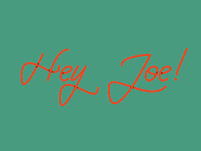 Hey Joe font neon type yma