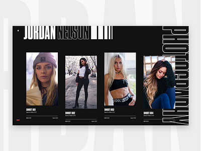 JN Photography Website black photography portfolio typography ui