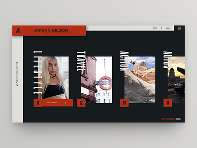 JN Folio Site design photography typography ui ux website