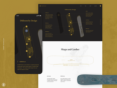 Cardiff Snowboard Tech design ecommerce layout outdoors snowboard snowboarding ui ux website