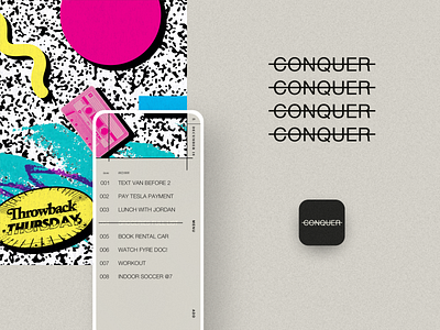 Conquer App app design design icon ios minimal mobile ui todo app ui uiux ux