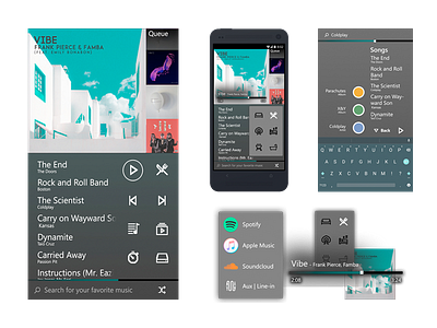 Sonos Concept UI apple apps human centered invision mobile music responsive sonos soundcloud spotify ui ux
