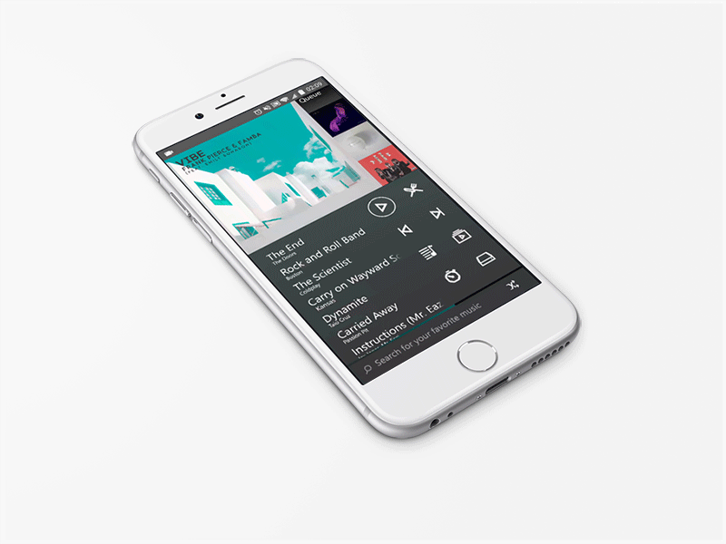 Sonos Concept UI - GIF apple apps human centered invision mobile music responsive sonos soundcloud spotify ui ux