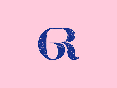 GR logo adobeillustrator blue classic connection g gr grange lettering letters logo logodesign logotype minimalism monogram r rose simple textured буквы логотип