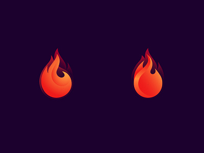 FIRE! FIRE! FIRE! choice fire fire icon fire logo gradient gradient icon icon in process in work logomaker orange process purple variants volume work