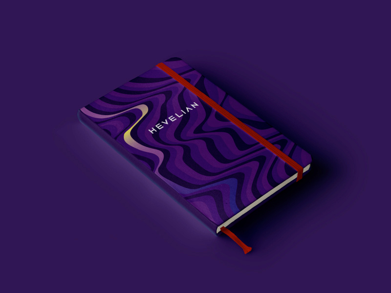 Hevelian brand identity polygraphy design polygraphy notebook gradient it company information technology branding brand red purple identity branding identity design identity