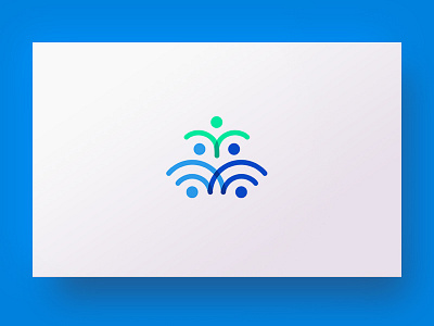 Networking blue communication icon logo logodesign logotype mark network networking people simple support work