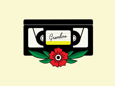 Gremlins VHS Tape 90s art design flat icon illustration illustrator minimal movie tattoo typography vector