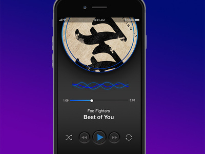 Daily UI Design:: Day009 Music player app design ui ux uxui web