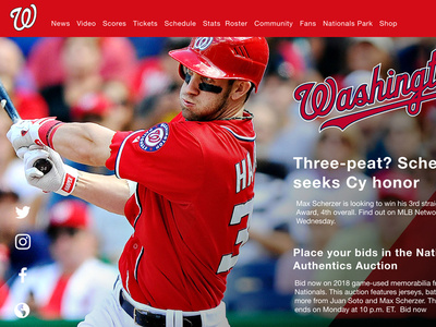 Washingtonnationals Dribbble branding design digital ui ux uxui web website