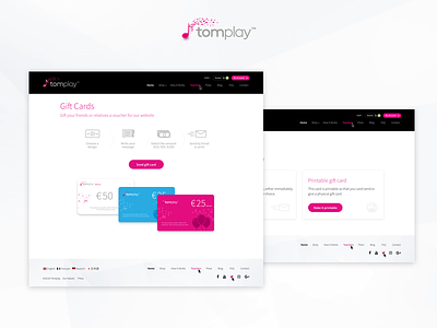 Tomplay - Gift Cards buying process digital ui uidesign ux uxdesign web