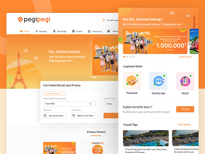 Redesign Homepage Pegipegi versi Mobile and Website app design pegipegi redesign ui uidesign uidesigns user interface userexperiencedesign ux web