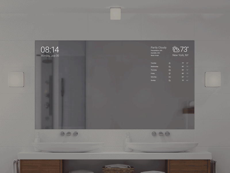 Smart Mirror api ar augmented directions interaction mirror reality smart ui ux weather