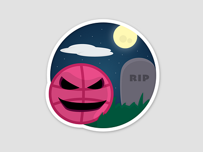 Rebound: Drib-O-Lantern Sticker halloween illustration pumpkin spooky sticker stickermule