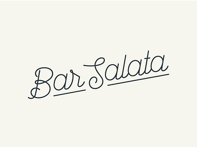 Bar Salata wordmark branding design identity logo restaurant script typography